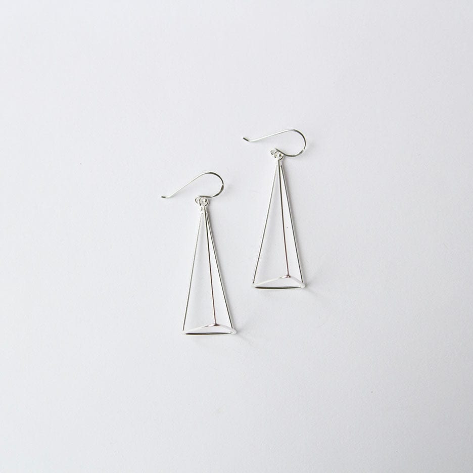 EAR Three D Triangle Earring