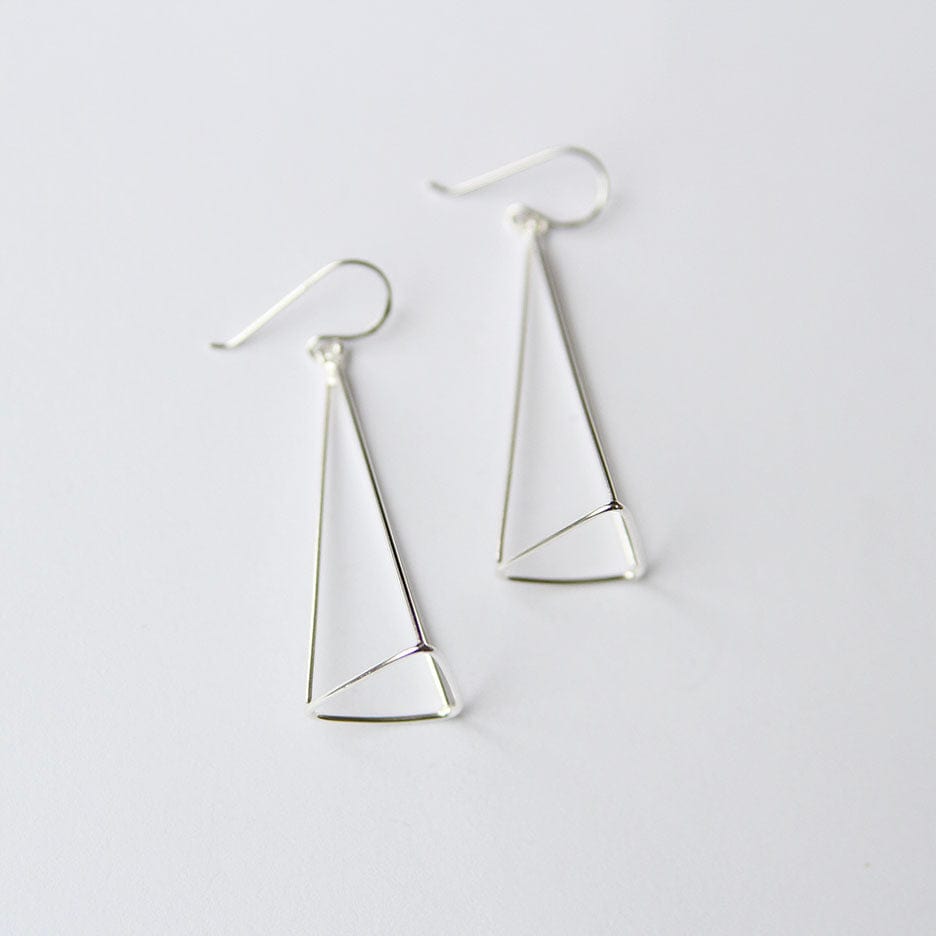 EAR Three D Triangle Earring