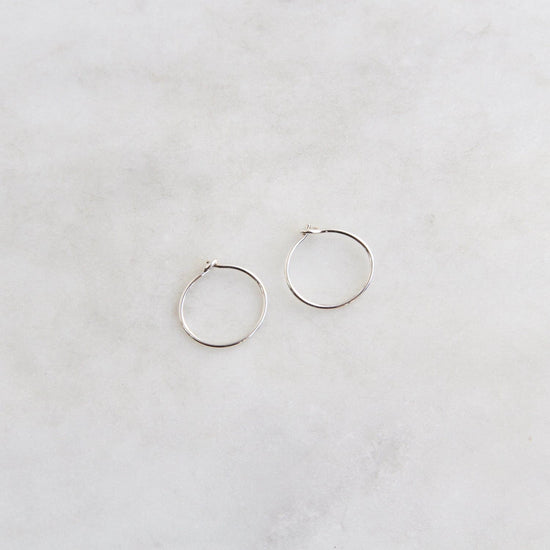 EAR Tiny 10mm Thin Sterling Silver Hoop