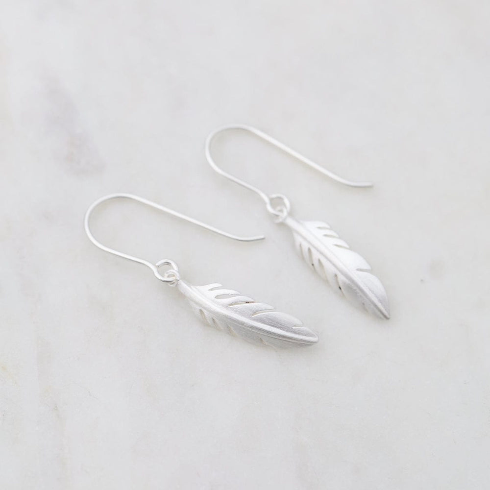 
                      
                        EAR Tiny Feather Earrings - Brushed Sterling Silver
                      
                    