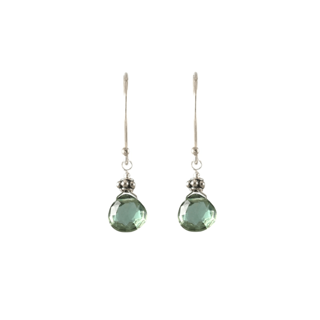 EAR Tiny Green Quartz Earrings