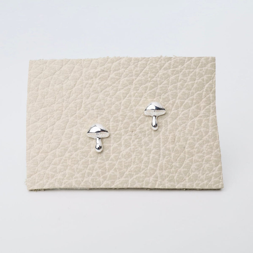 EAR Tiny Mushroom Studs - Sterling Silver