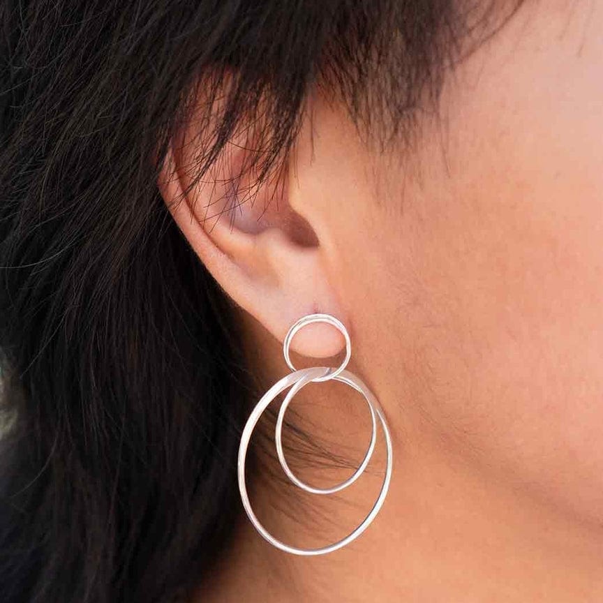 EAR Triple Hoops Post Earrings