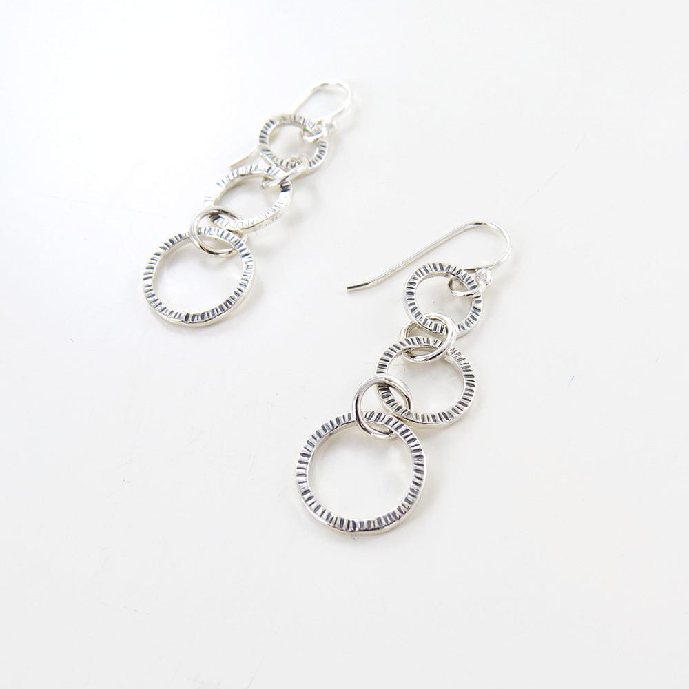 EAR TRIPLE STAMPED LOOP EARRINGS