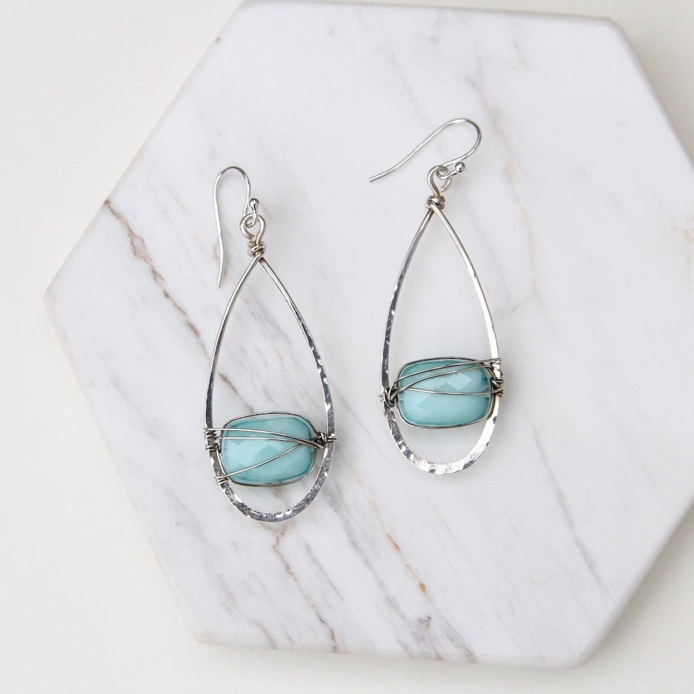 EAR Turquoise Crystal Drop Earrings