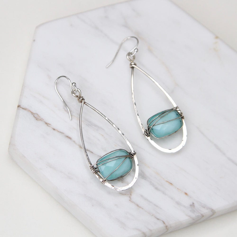 EAR Turquoise Crystal Drop Earrings