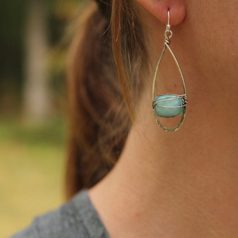 EAR Turquoise Crystal Drop Earrings