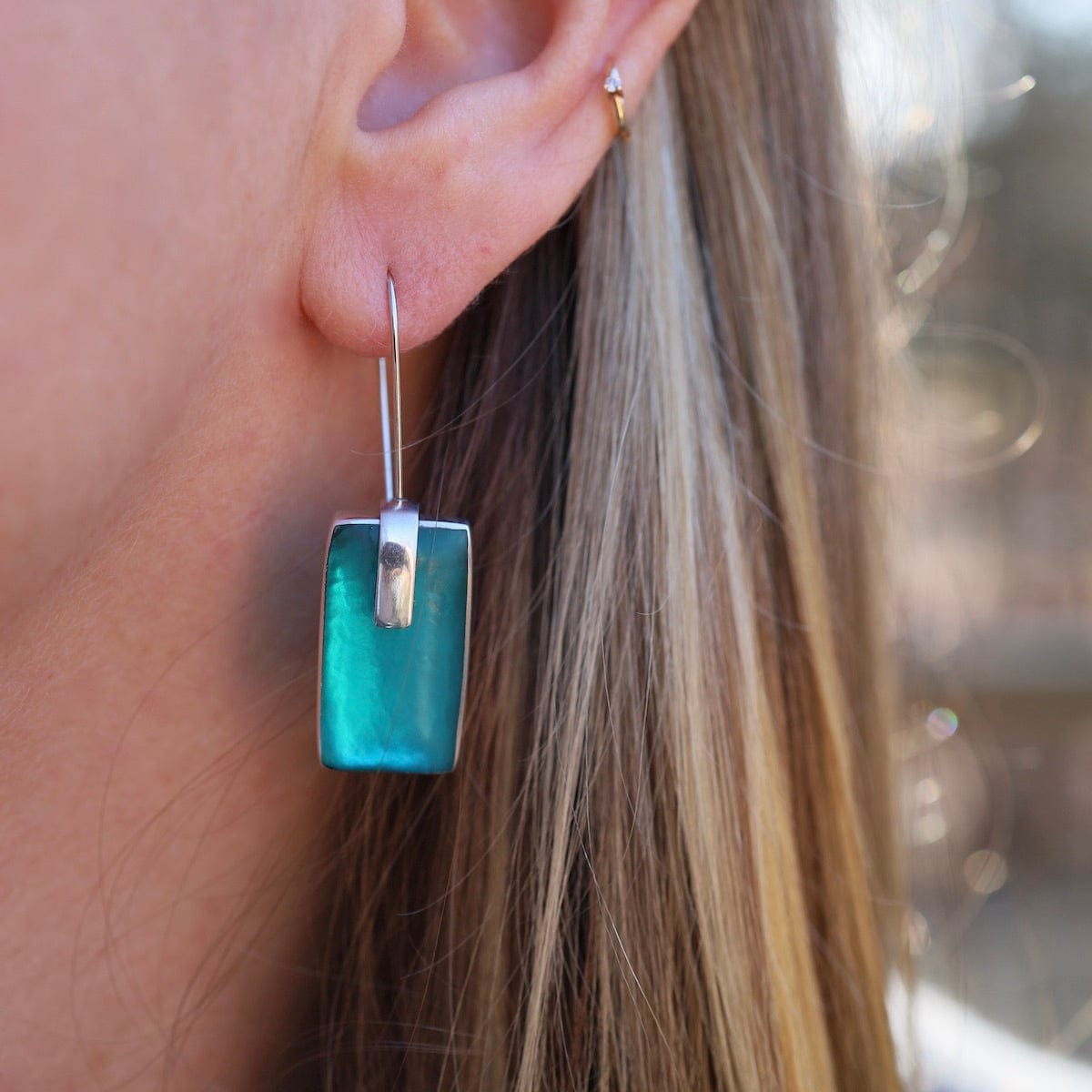 EAR Turquoise Rectangle Earrings