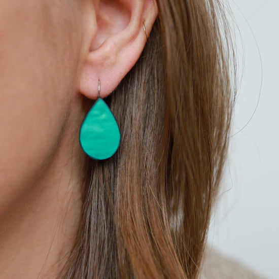 Load image into Gallery viewer, EAR Turquoise Resin Teardrop Earring

