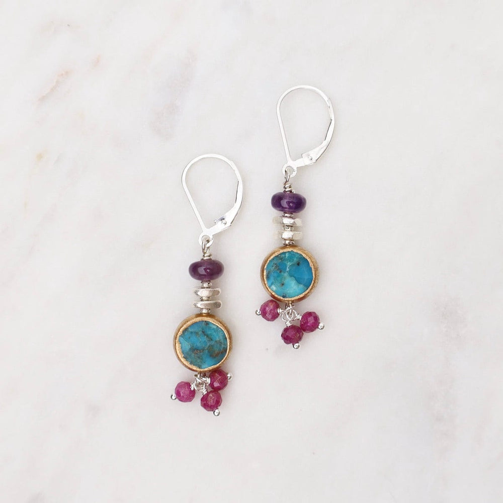 
                      
                        EAR Turquoise & Ruby Drop Earrings
                      
                    