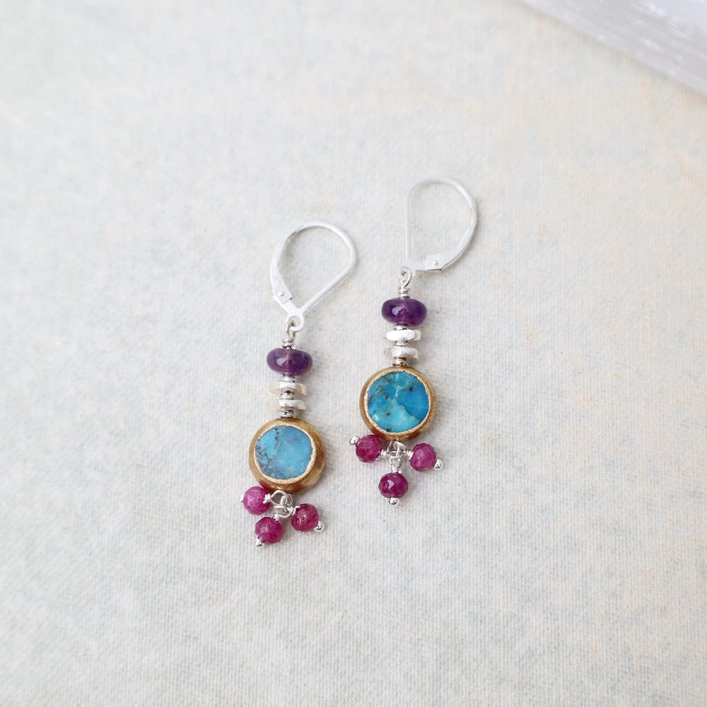 
                      
                        EAR Turquoise & Ruby Drop Earrings
                      
                    