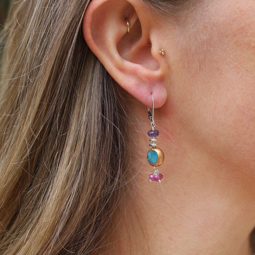 
                      
                        EAR Turquoise & Ruby Drop Earrings
                      
                    