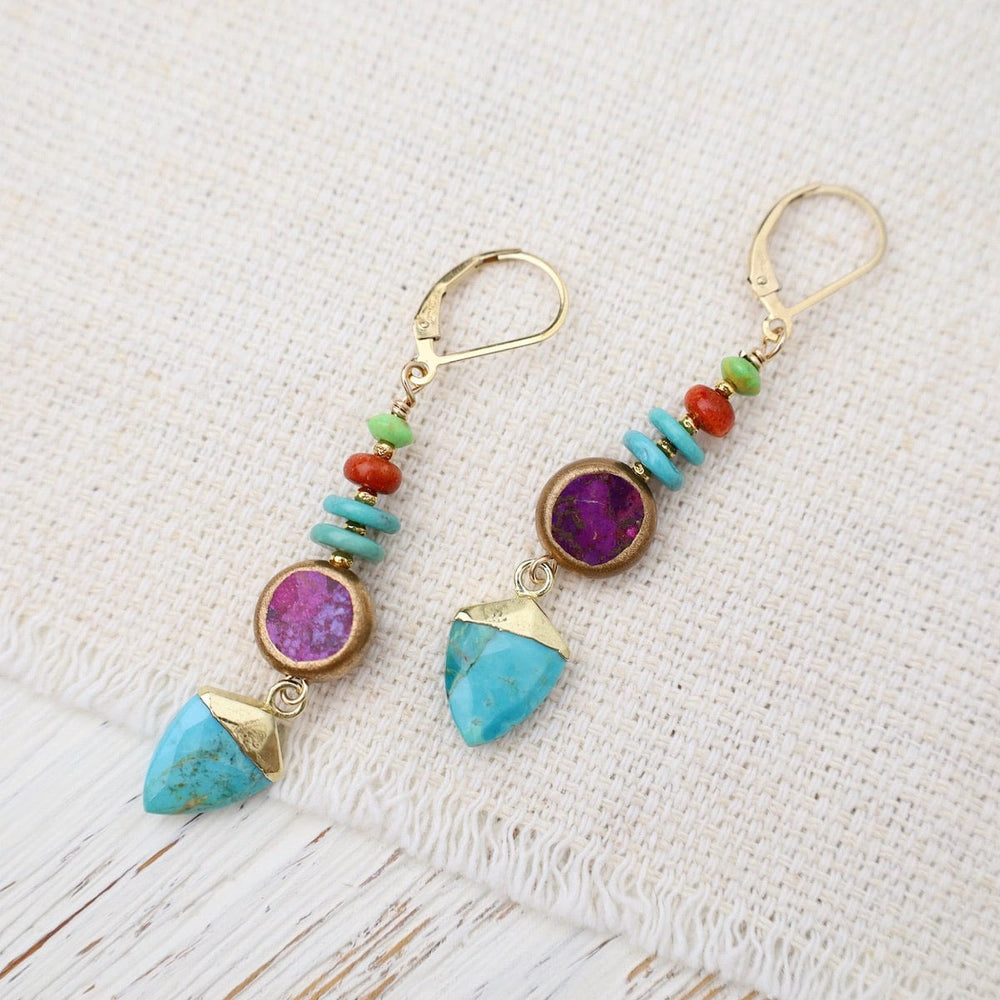 
                      
                        EAR Turquoise Trianglular Point Drop Earrings
                      
                    