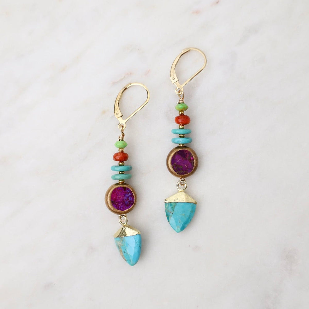 
                      
                        EAR Turquoise Trianglular Point Drop Earrings
                      
                    