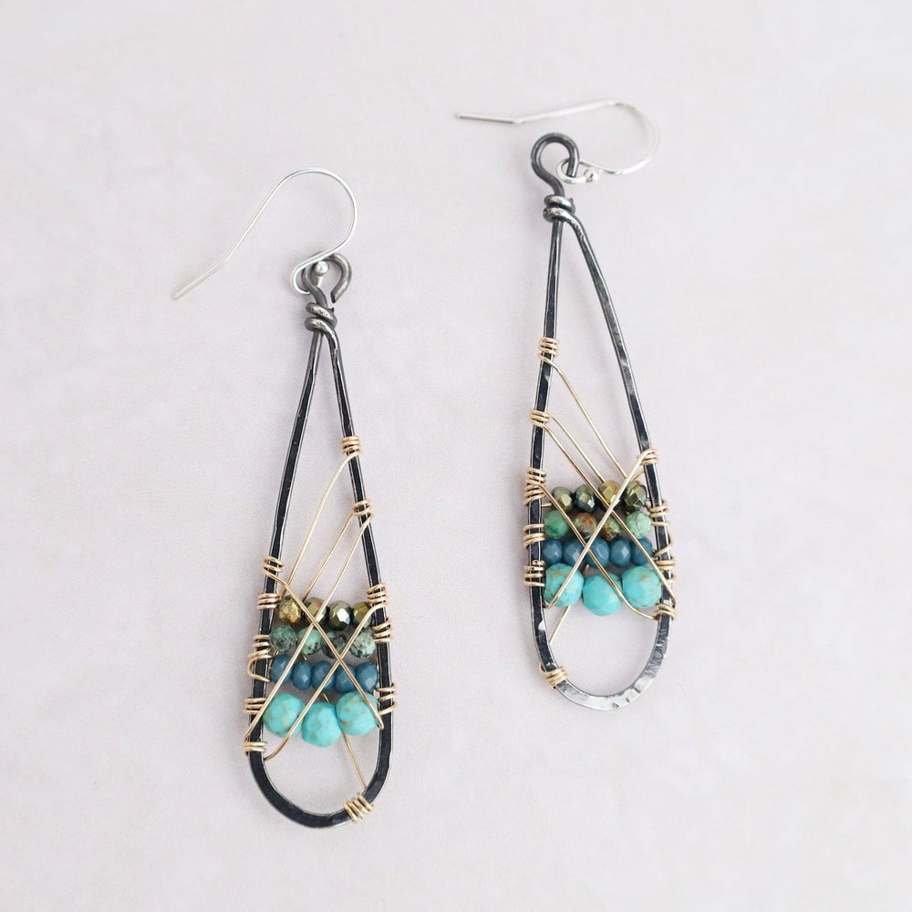 EAR Turquoise Wire Wrapped Earrings