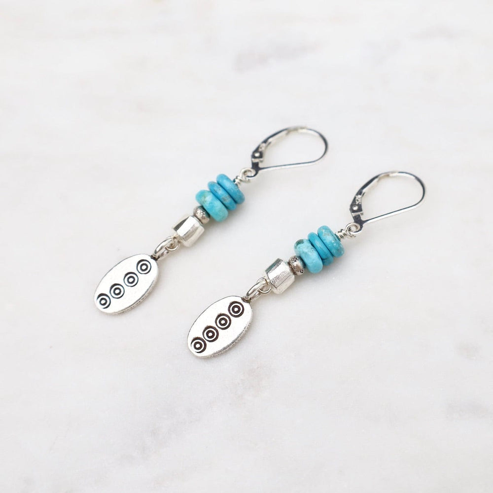 
                      
                        EAR Turquoise with Thai Silver Drop Earrings
                      
                    