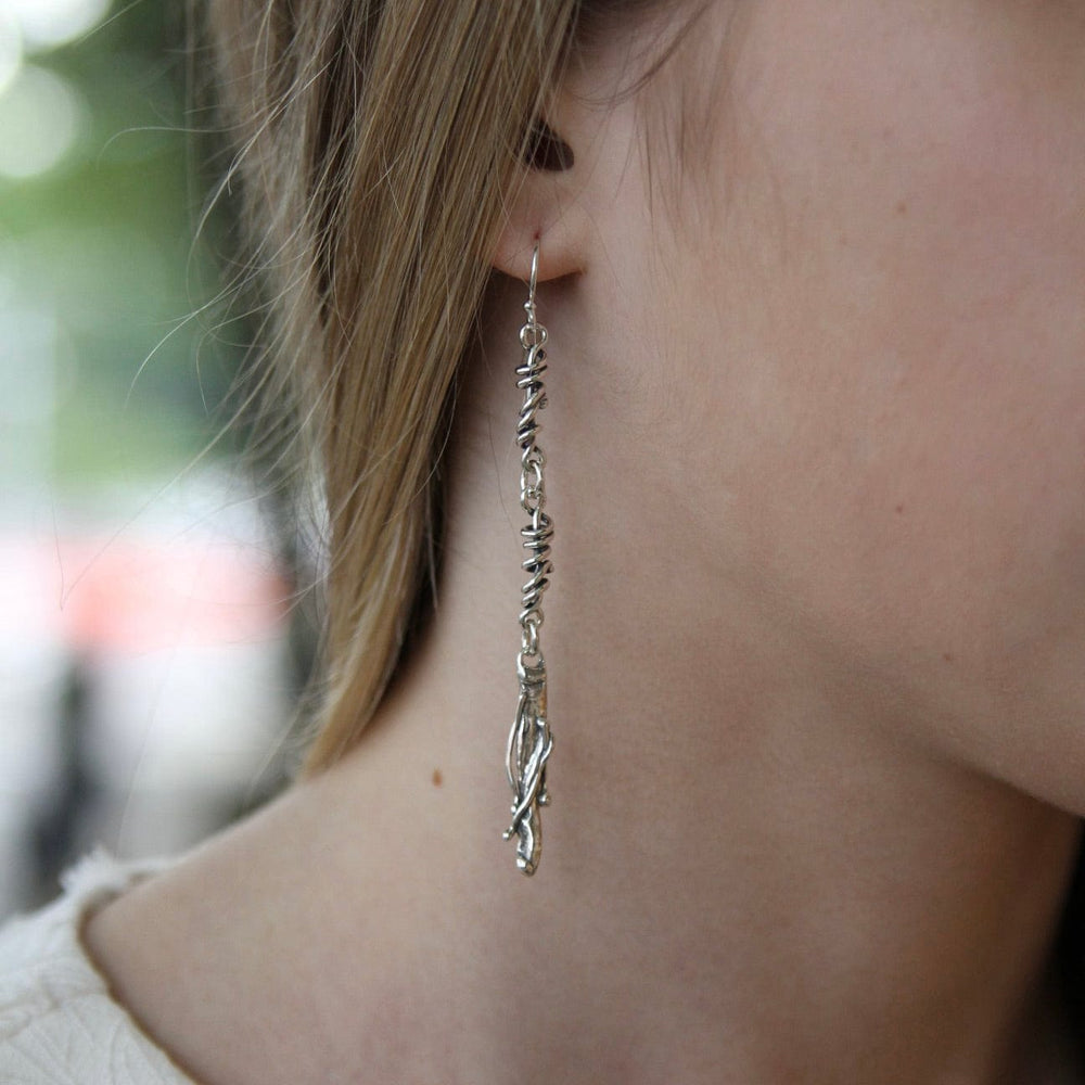 551 EAR Twig on Wrapped Vines Earring