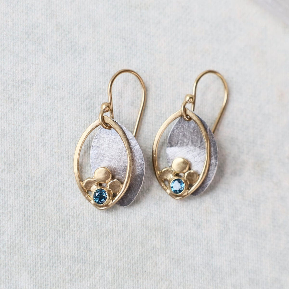 
                      
                        EAR Two Tone Bud Earrings with Blue Topaz
                      
                    