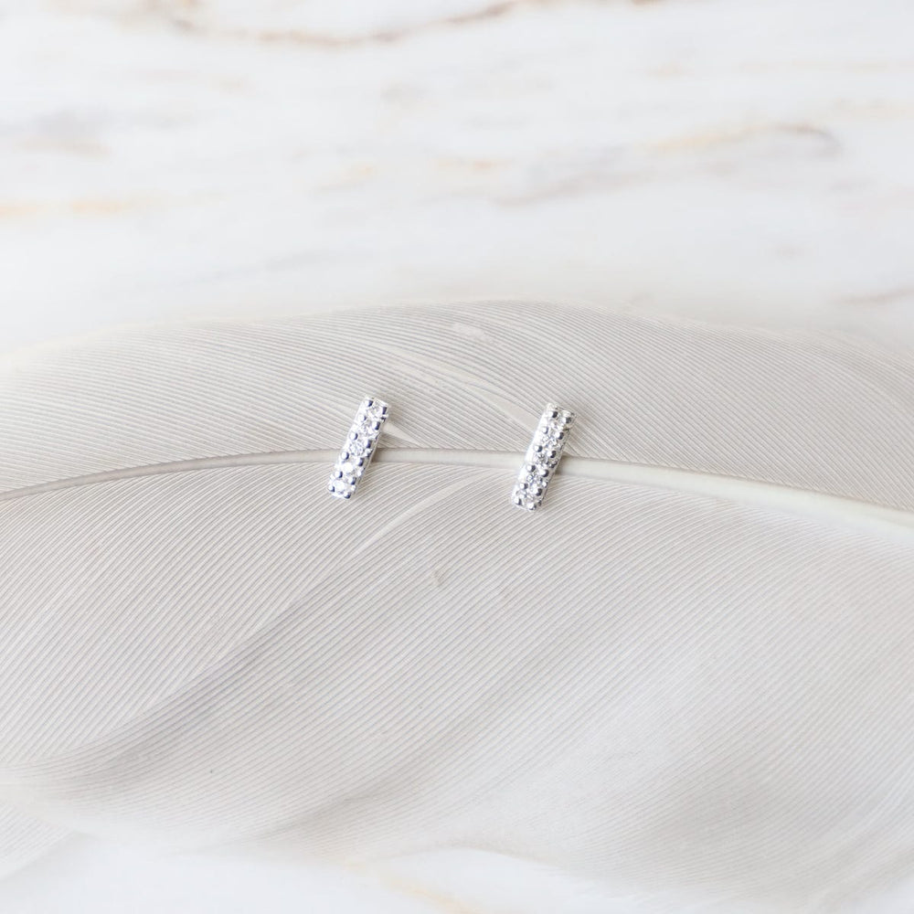 
                      
                        EAR Very Tiny CZ Pave Bar Stud - Sterling Silver
                      
                    