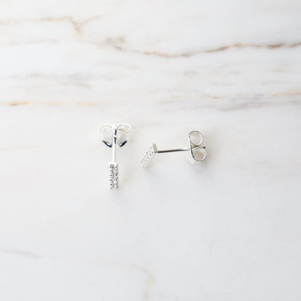 
                      
                        EAR Very Tiny CZ Pave Bar Stud - Sterling Silver
                      
                    