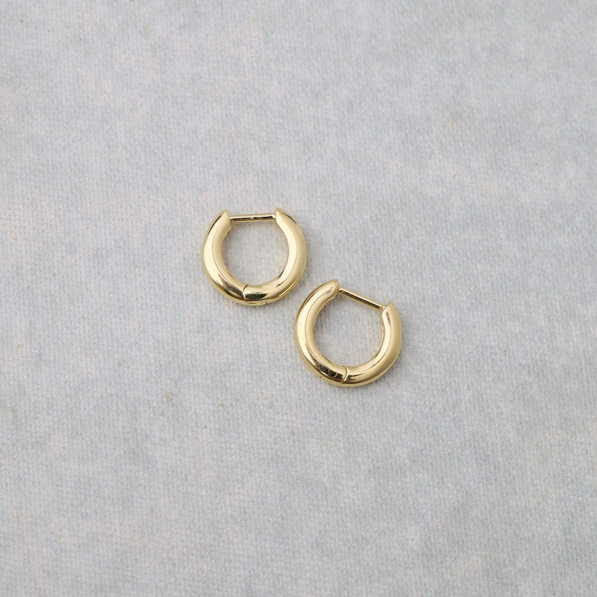 EAR-VRM 10mm Plain Click Huggie Hoops - Gold Vermeil