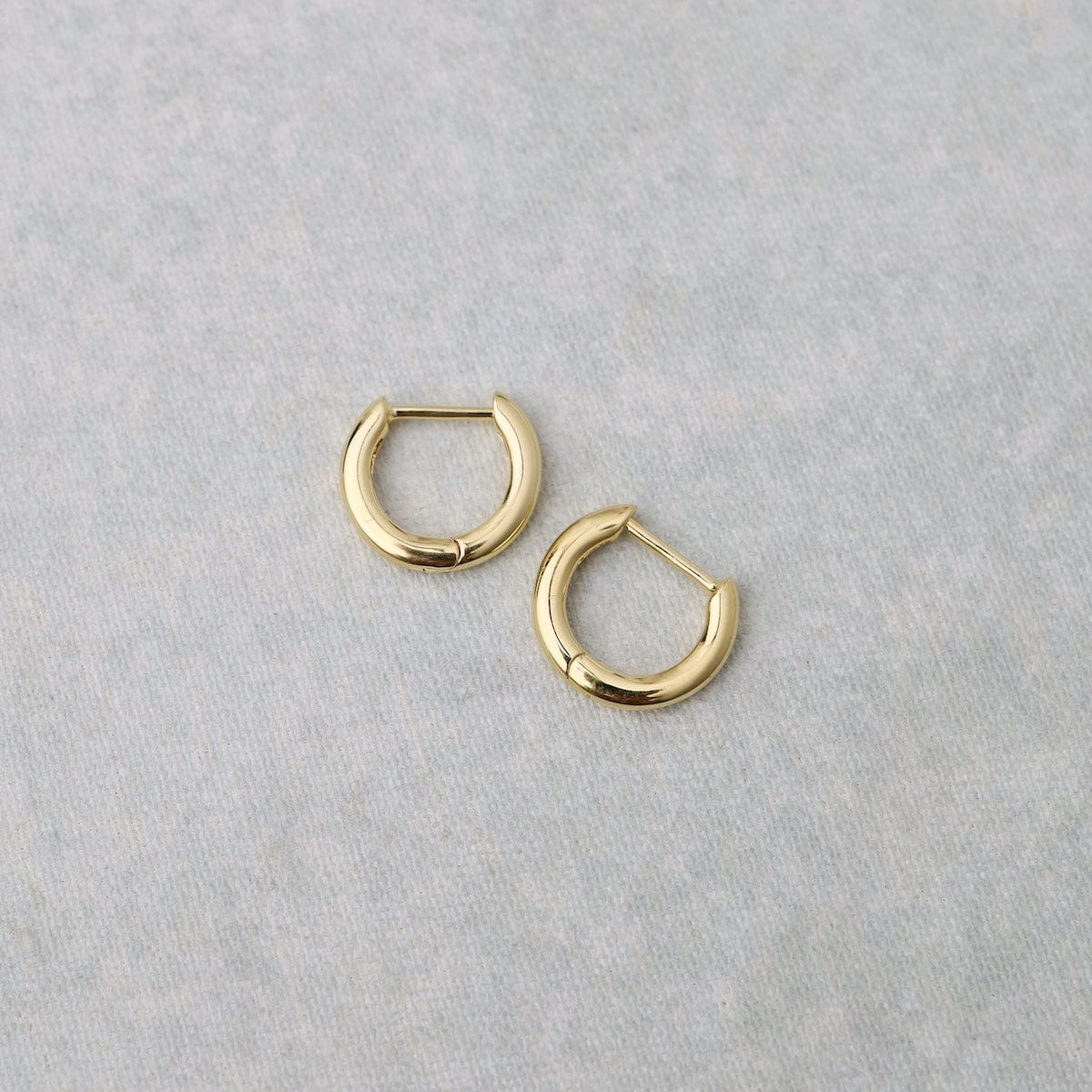 EAR-VRM 12mm Plain Click Huggie Hoop - Gold Vermeil