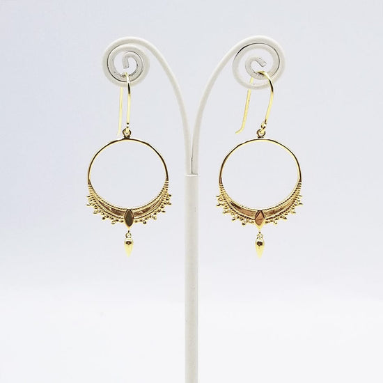 Load image into Gallery viewer, EAR-VRM 14k Gold Vermeil Round India Earring
