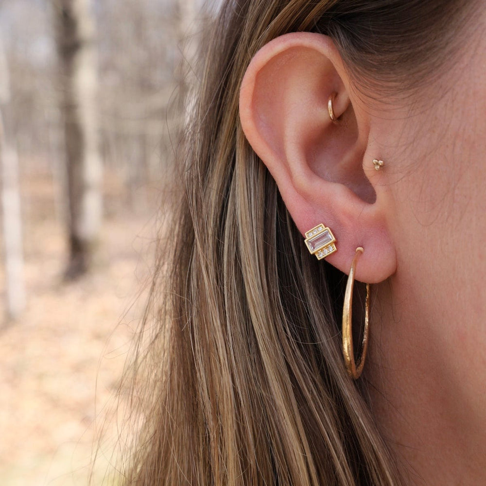 
                      
                        EAR-VRM 24k Gold Vermeil Brushed Open Hoops
                      
                    