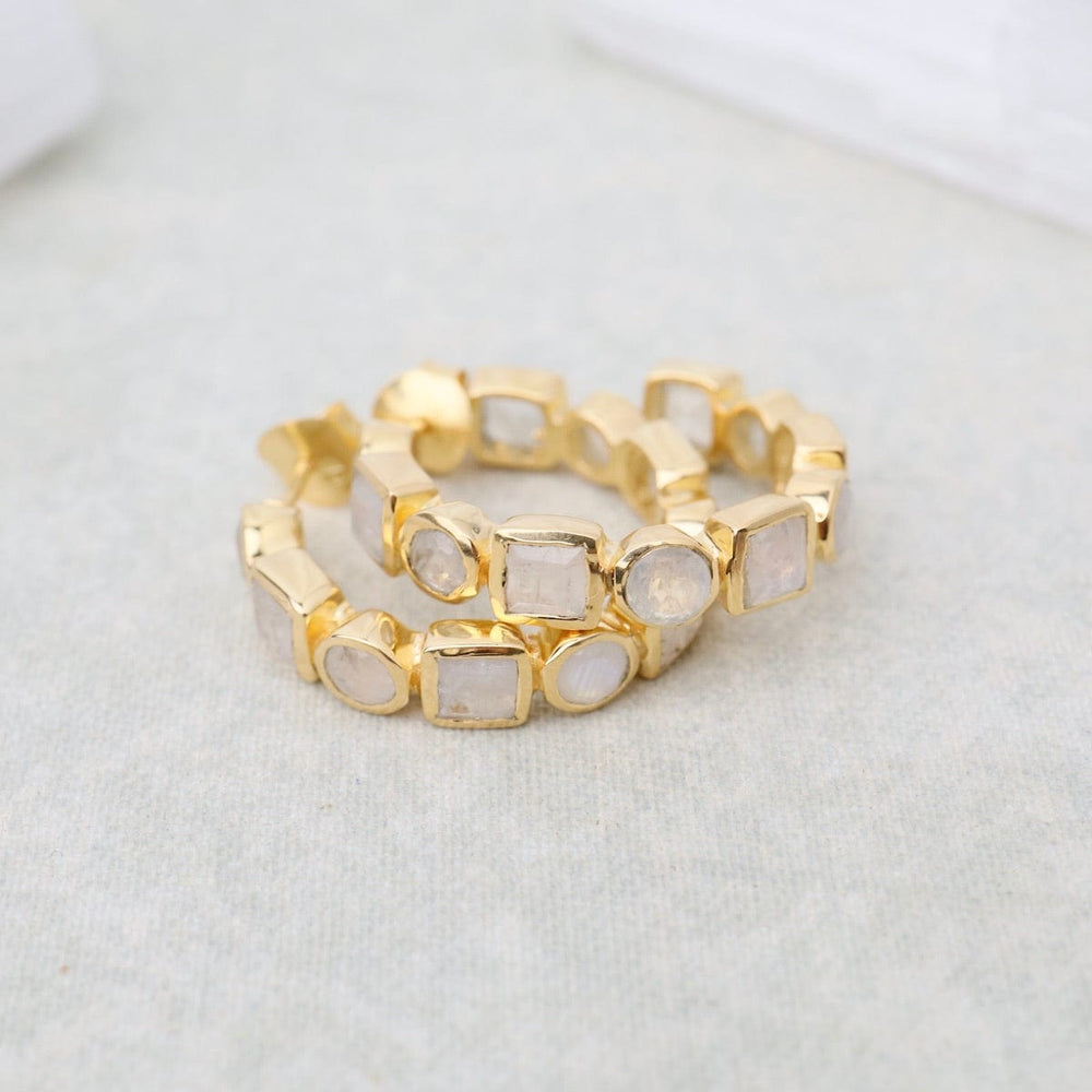 
                      
                        EAR-VRM 24k Gold Vermeil Half Hoops with geo Shapes - Moon
                      
                    