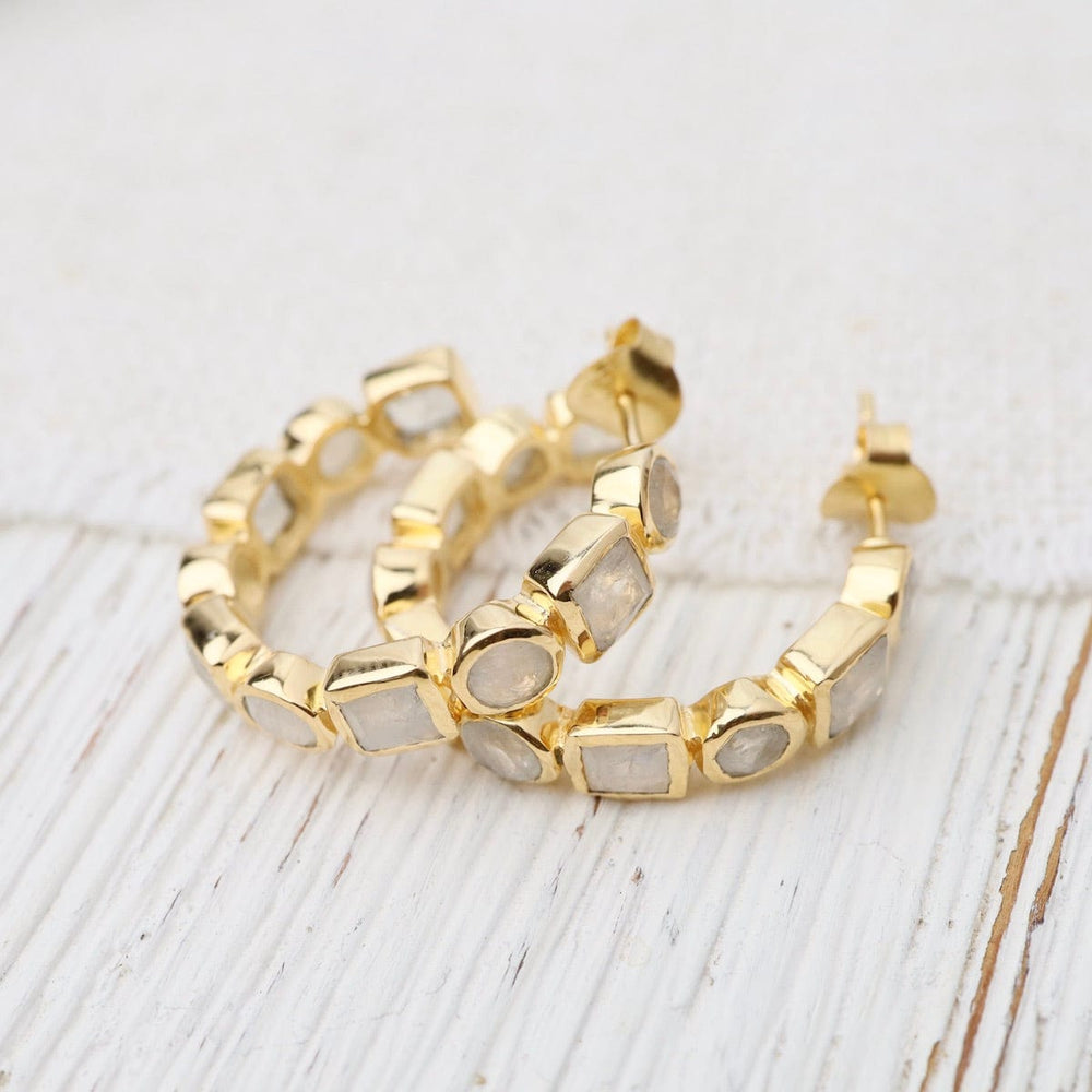 
                      
                        EAR-VRM 24k Gold Vermeil Half Hoops with geo Shapes - Moon
                      
                    