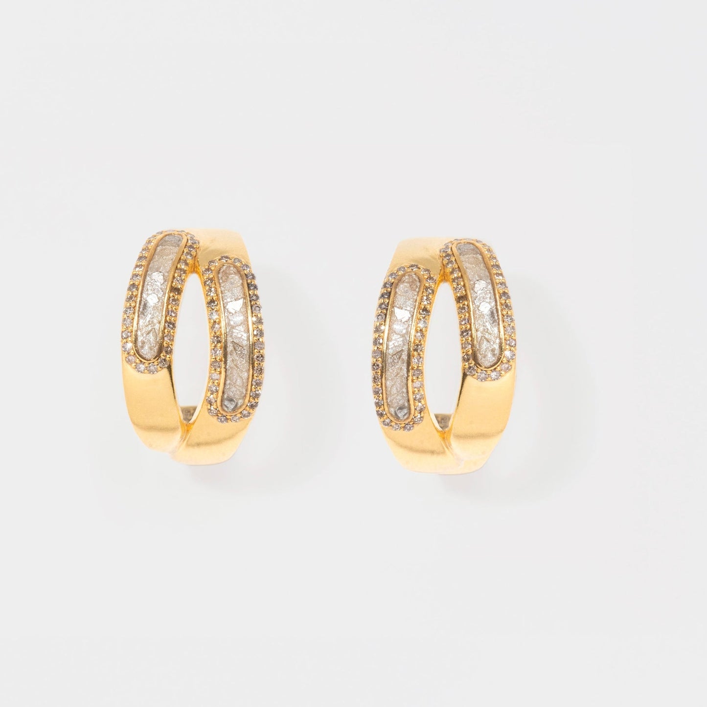 EAR-VRM Beeja Gold Vermeil Double Hoop Earrings