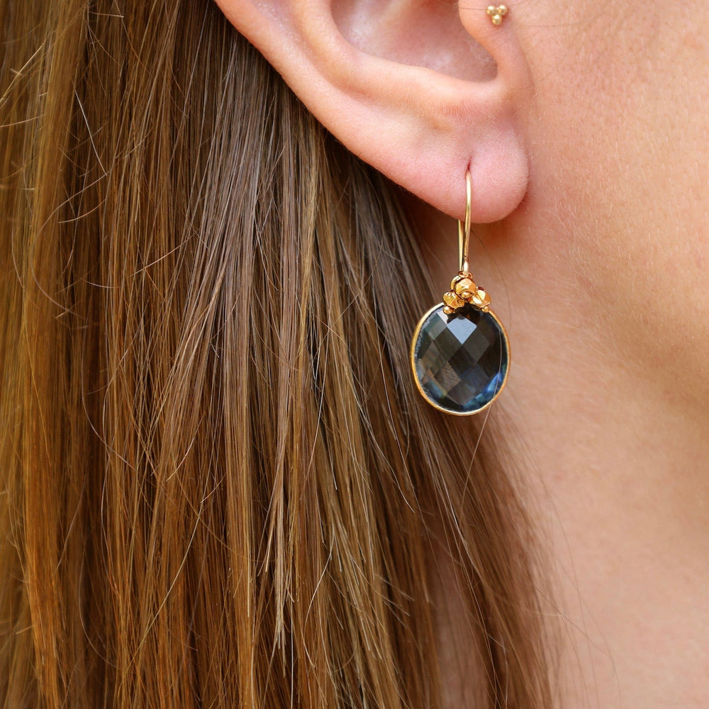 
                      
                        EAR-VRM Bezel-Set London Blue Quartz Drop Earrings
                      
                    