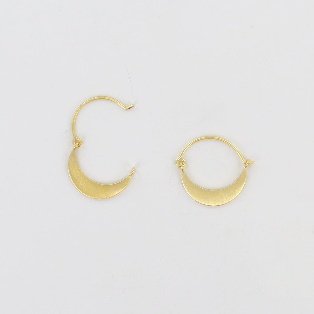 
                  
                    EAR-VRM Brushed Gold Vermeil Crescent Hoop
                  
                