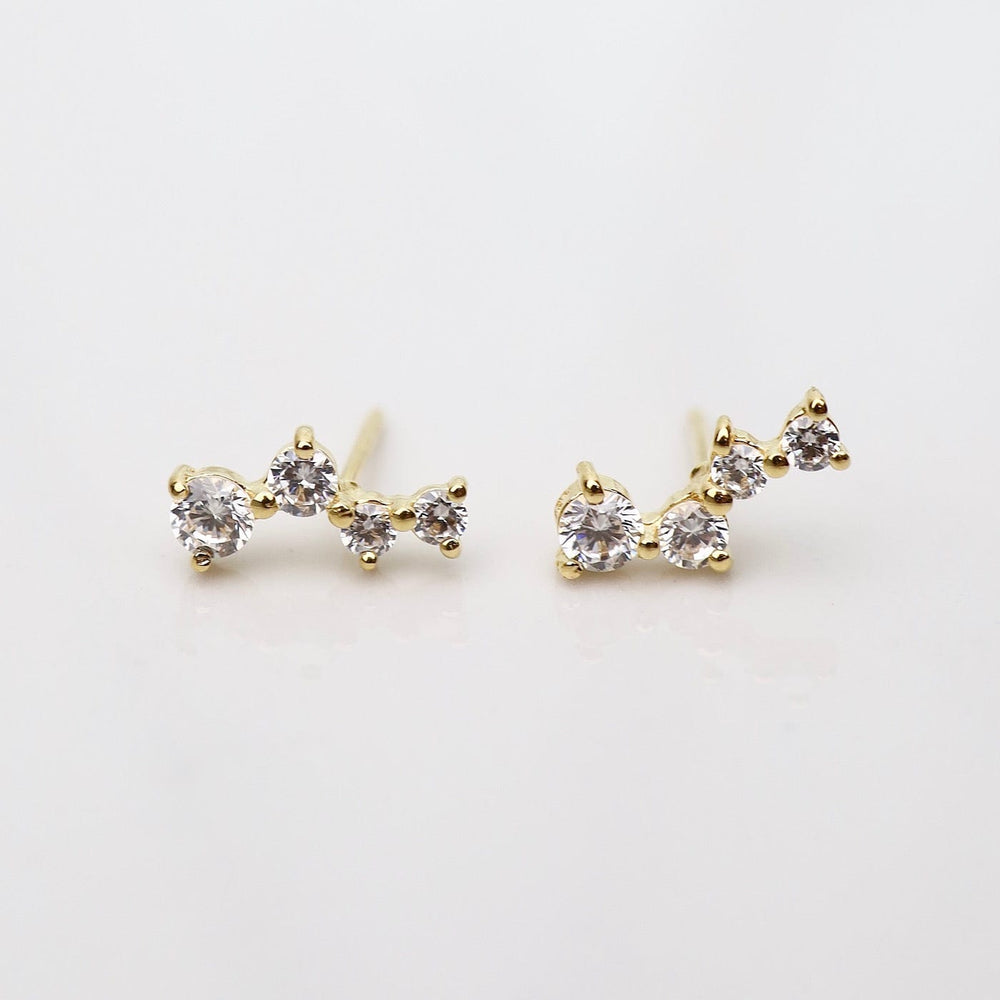 
                      
                        EAR-VRM Climbing CZ Cluster Stud Earrings - Polished Gold
                      
                    