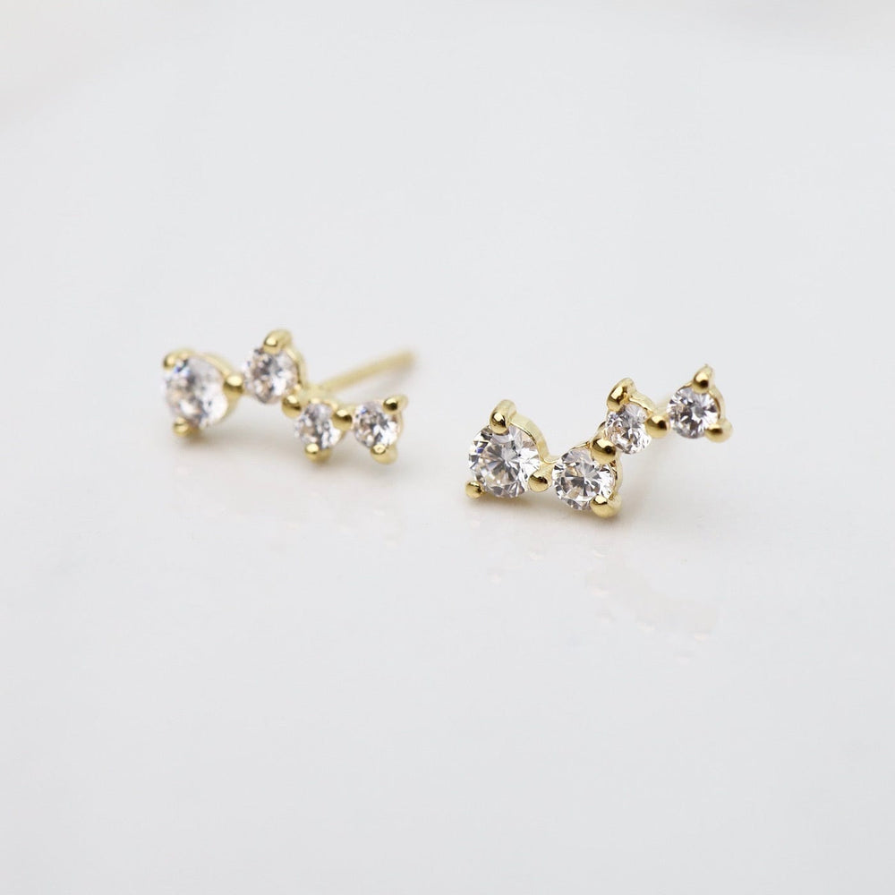 
                      
                        EAR-VRM Climbing CZ Cluster Stud Earrings - Polished Gold
                      
                    