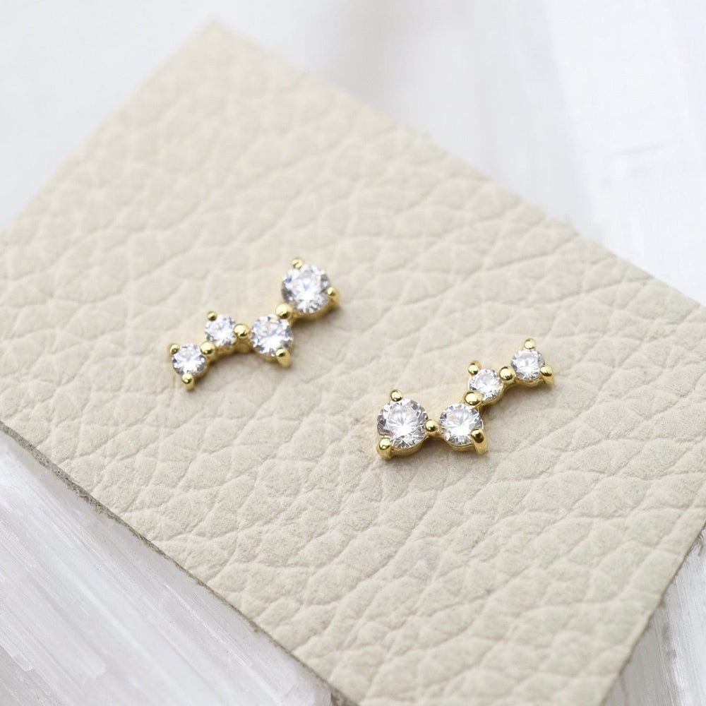 
                      
                        EAR-VRM Climbing CZ Cluster Stud Earrings - Polished Gold
                      
                    