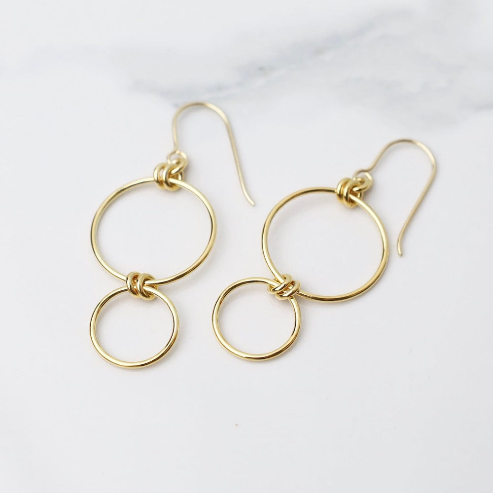 EAR-VRM Descending Rings Earrings - Gold Vermeil