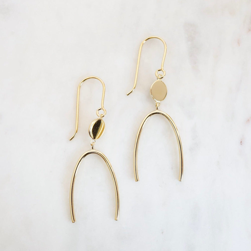 EAR-VRM Dot & Arc Hook Earring in Gold Vermeil