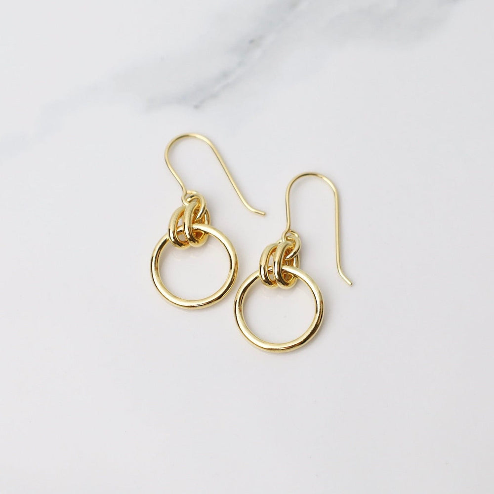 EAR-VRM Double Link Circle Earrings - Gold Vermeil