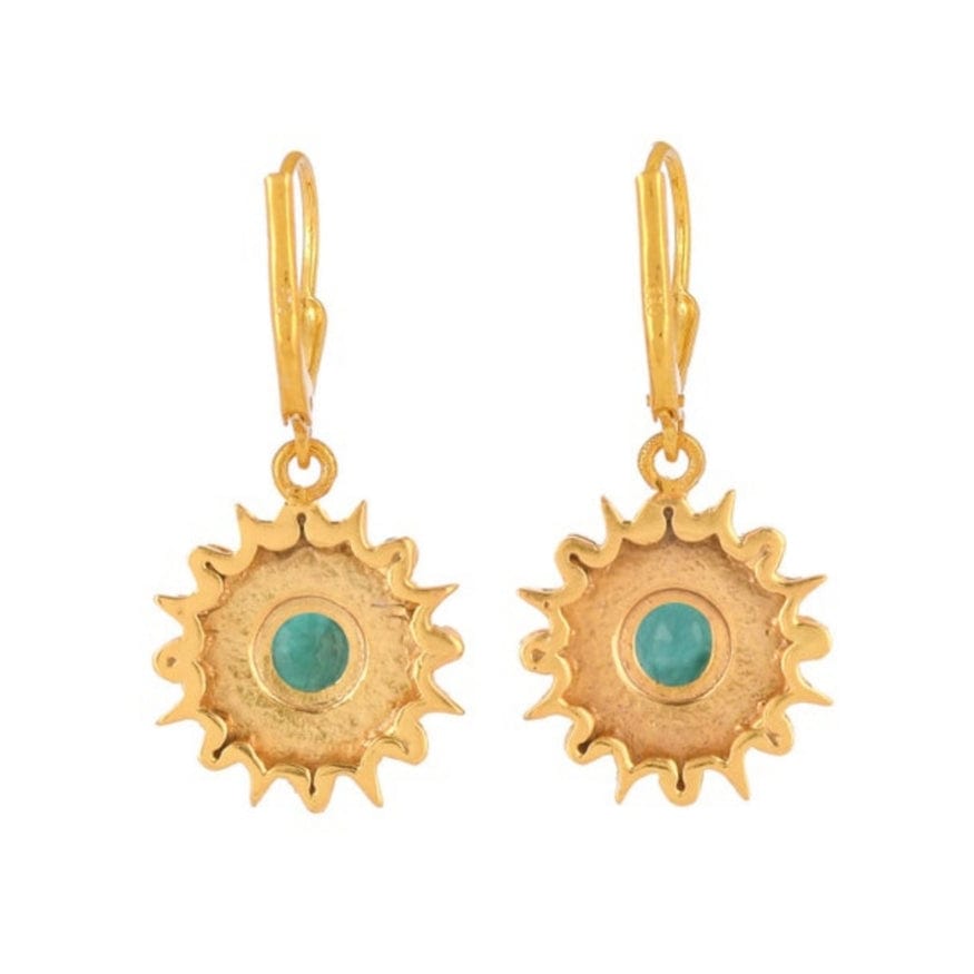 
                      
                        EAR-VRM Emerald Turquoise Gold Vermeil Earrings
                      
                    