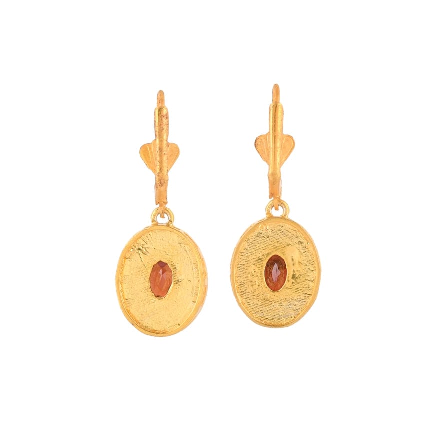 
                      
                        EAR-VRM Garnet Gold Plated Brass Enamel Earrings
                      
                    