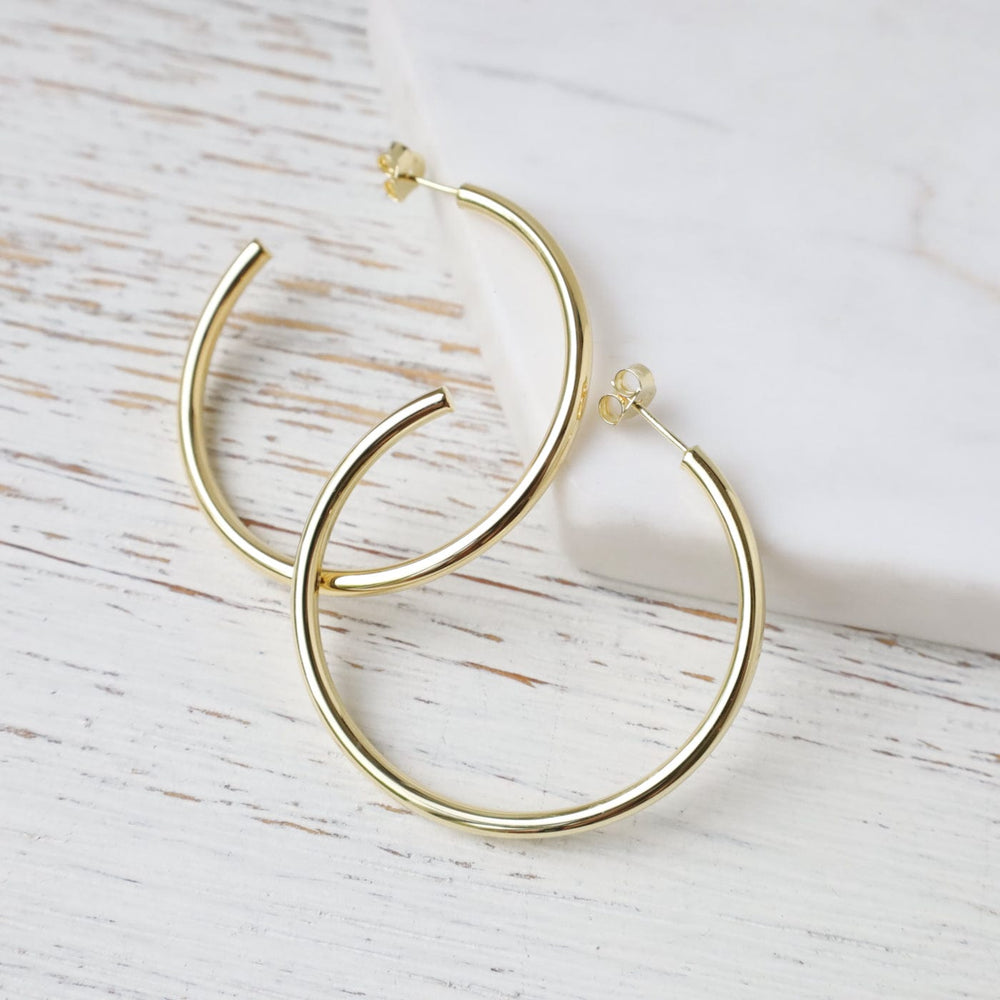 EAR-VRM Gold Vermeil 40mm Tube Hoop