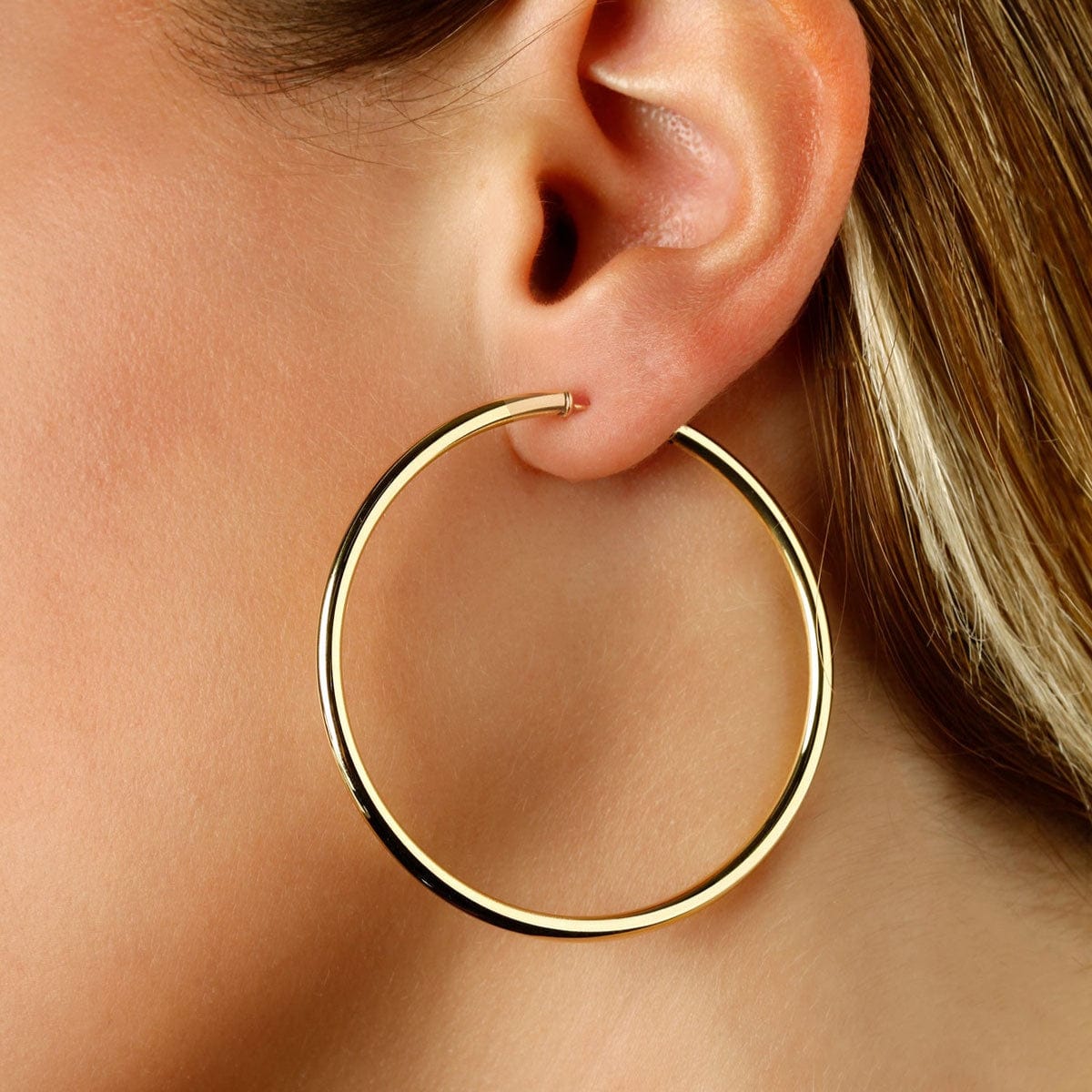 EAR-VRM Gold Vermeil 60mm Endless Tube Hoops