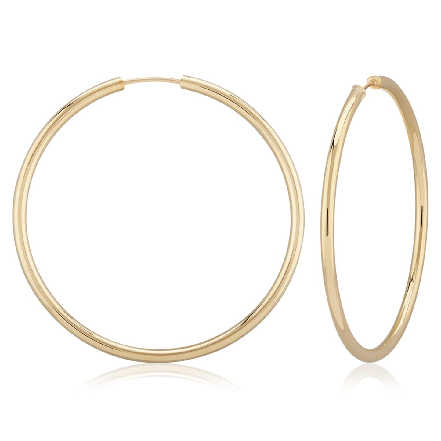 EAR-VRM Gold Vermeil 60mm Endless Tube Hoops