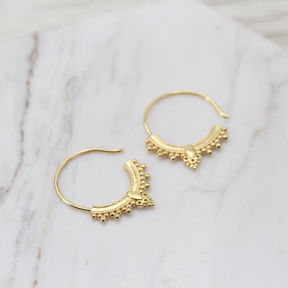 EAR-VRM Gold Vermeil Bali Hoop