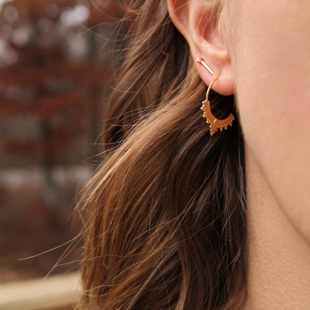 EAR-VRM Gold Vermeil Bali Hoop