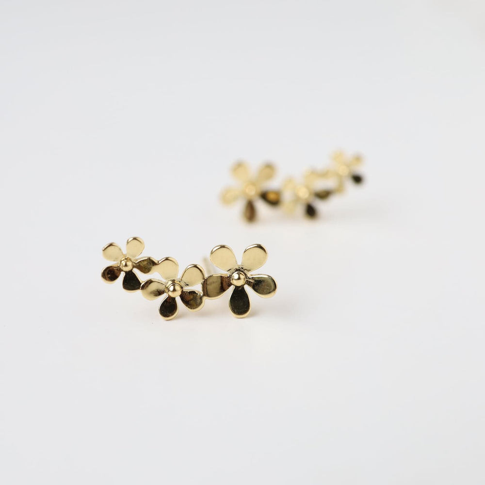 
                      
                        EAR-VRM Gold Vermeil Climbing Curve of Forget-me-not Flowers Studs
                      
                    