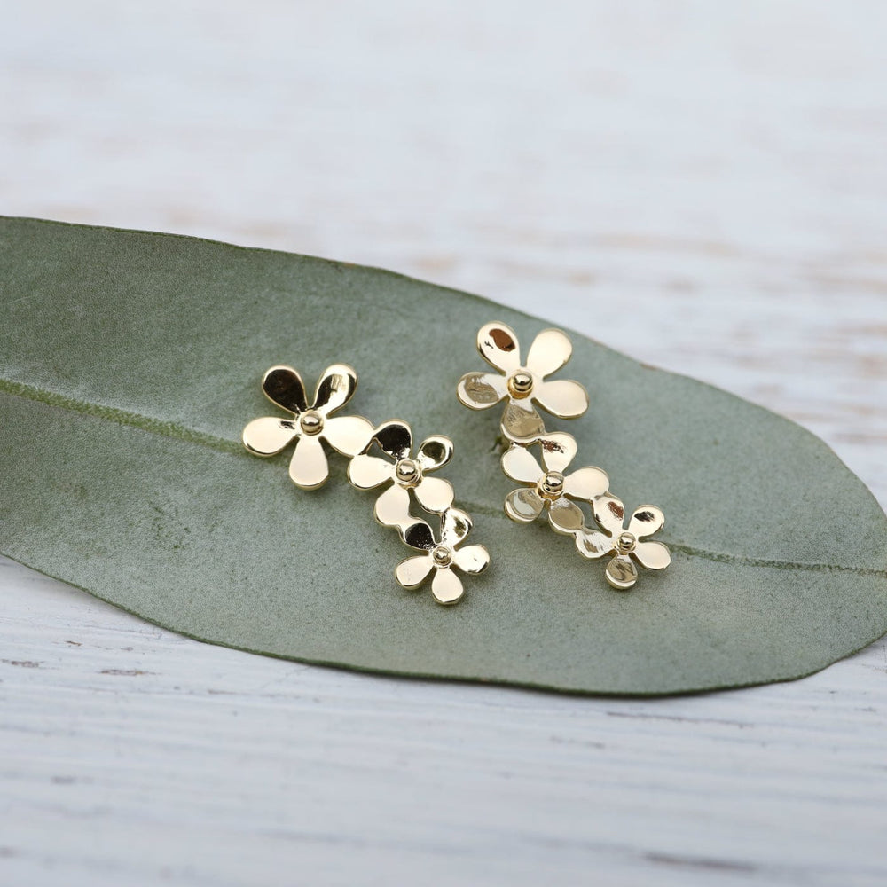 
                      
                        EAR-VRM Gold Vermeil Climbing Curve of Forget-me-not Flowers Studs
                      
                    