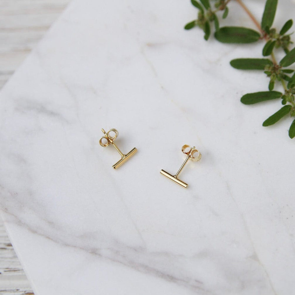 EAR-VRM Gold Vermeil Cylinder Stud