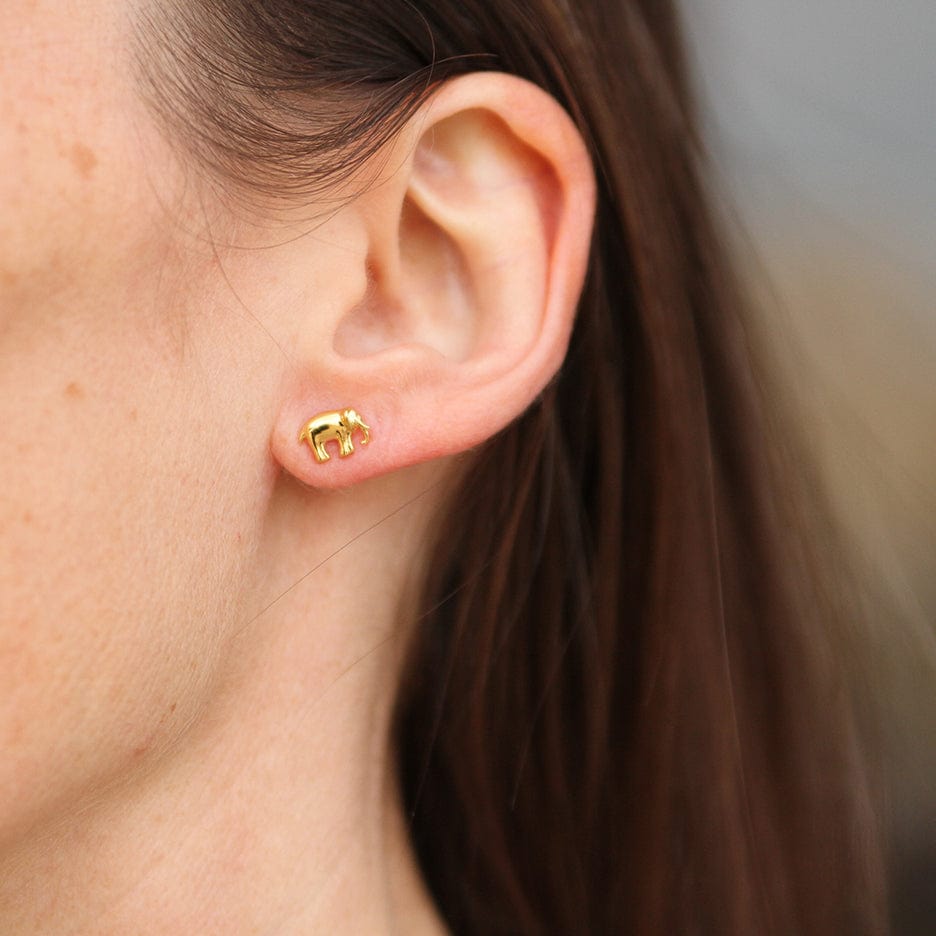 EAR-VRM Gold Vermeil Elephant Stud Earring
